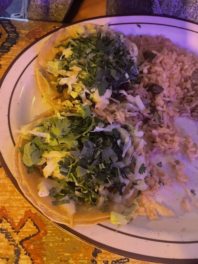 Steak Tacos Rice and Beans